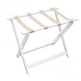 Wooden Luggage Rack in white